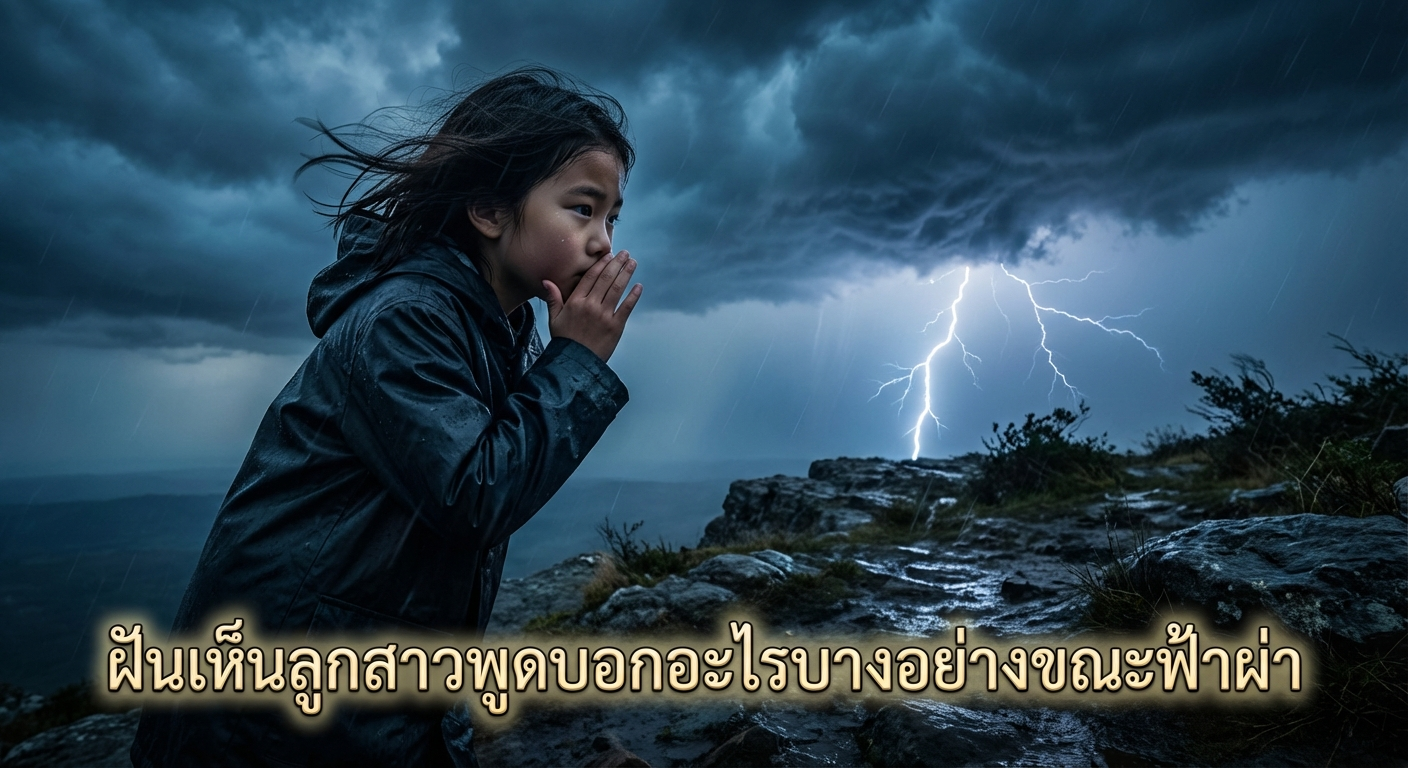 ฝันเห็นลูกสาวพูดบอกอะไรบางอย่างขณะฟ้าผ่า