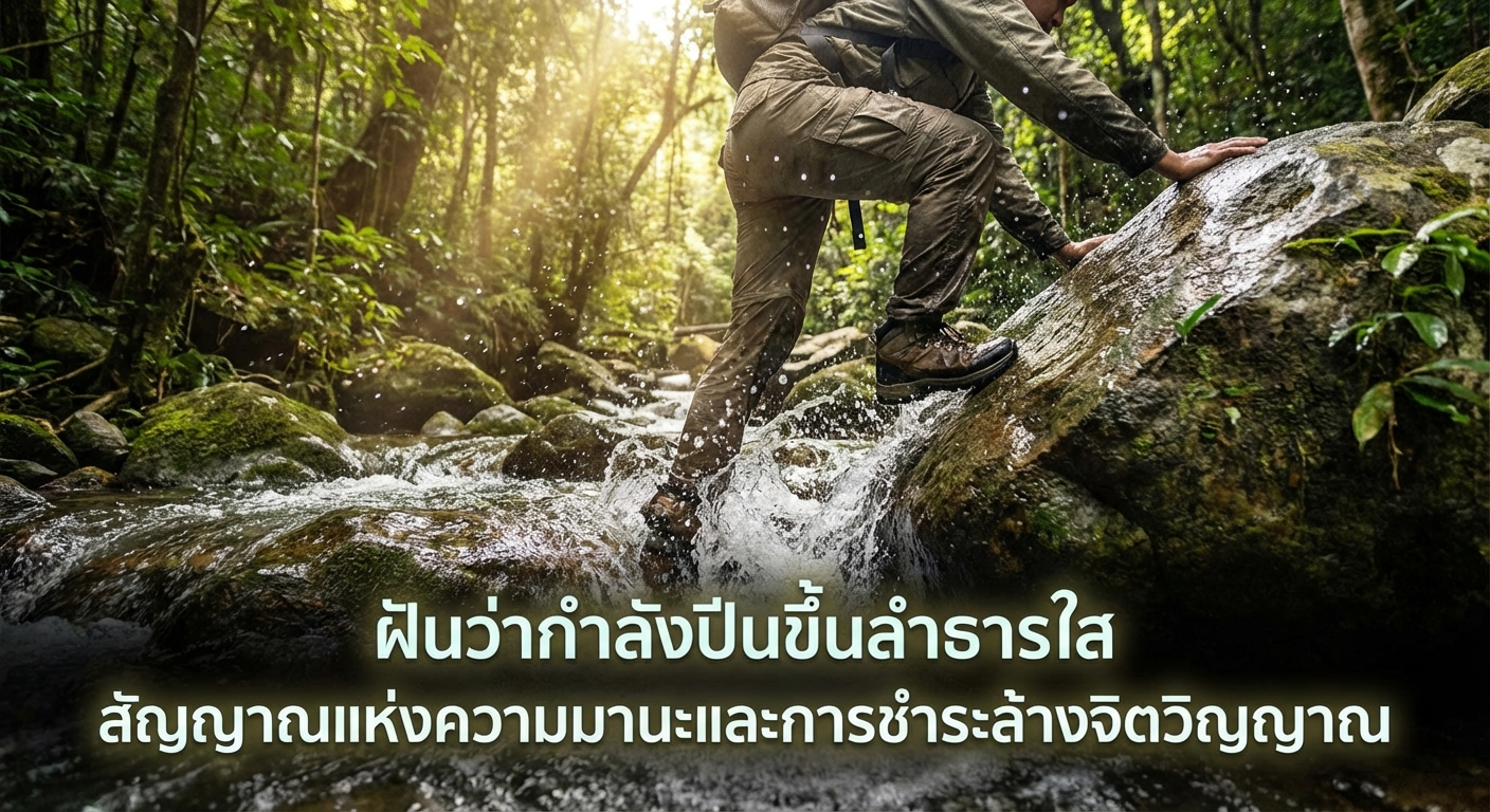ฝันว่ากำลังปีนขึ้นลำธารใส สัญญาณแห่งความมานะและการชำระล้างจิตวิญญาณ