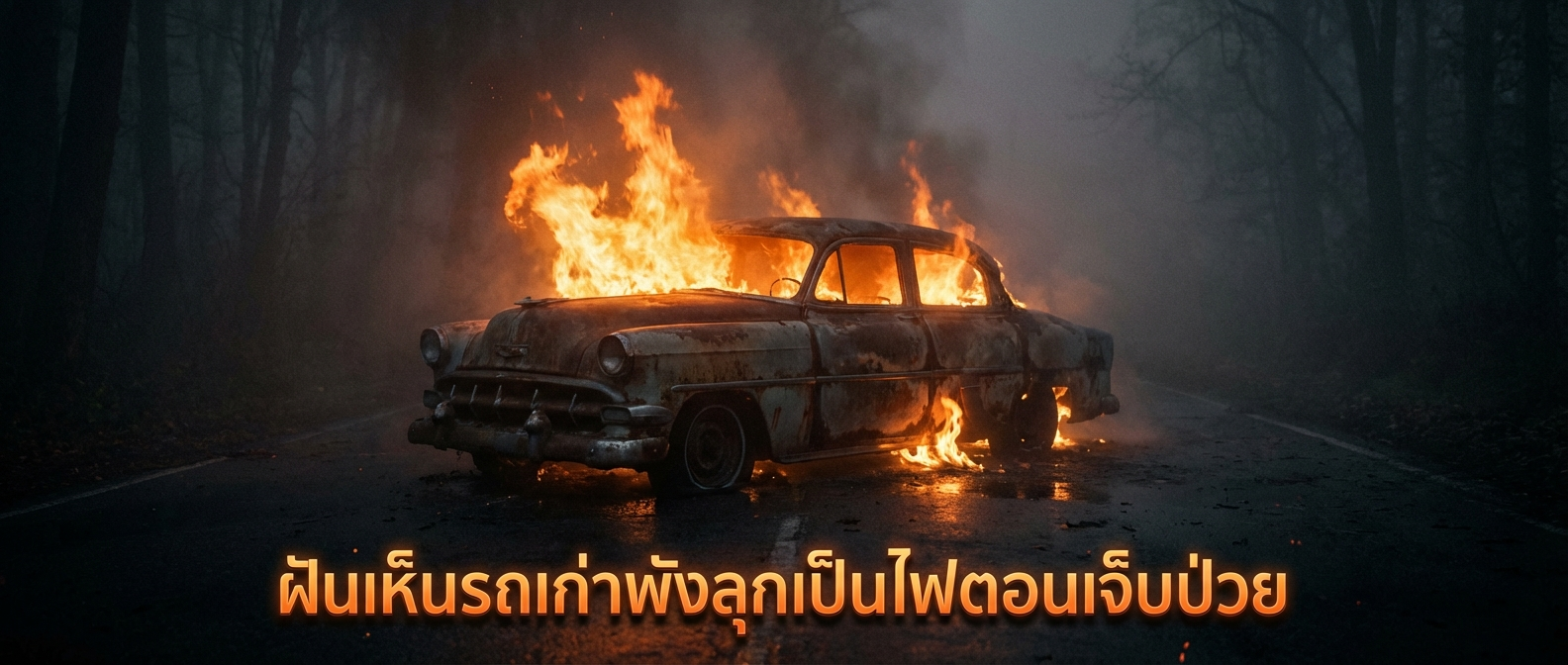 ฝันเห็นรถเก่าพังลุกเป็นไฟตอนเจ็บป่วย