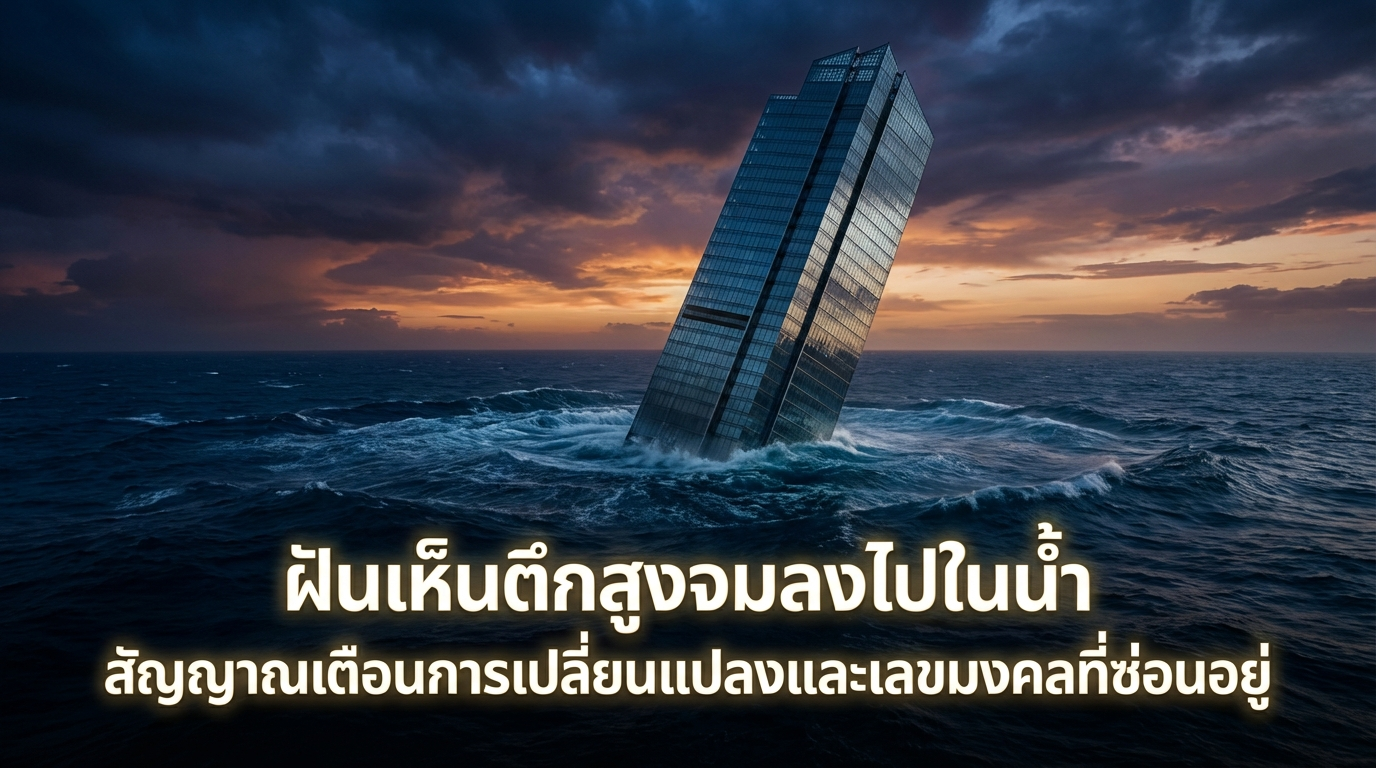 ฝันเห็นตึกสูงจมลงไปในน้ำ สัญญาณเตือนการเปลี่ยนแปลงและเลขมงคลที่ซ่อนอยู่