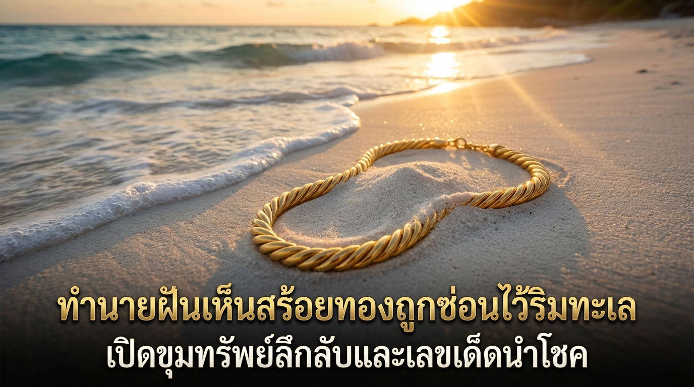 ทำนายฝันเห็นสร้อยทองถูกซ่อนไว้ริมทะเล เปิดขุมทรัพย์ลึกลับและเลขเด็ดนำโชค