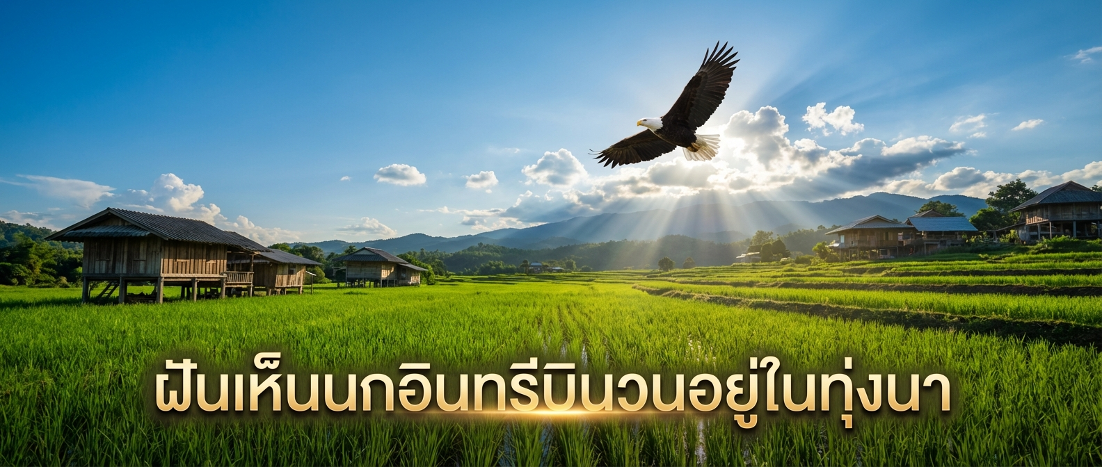 ฝันเห็นนกอินทรีบินวนอยู่ในทุ่งนา