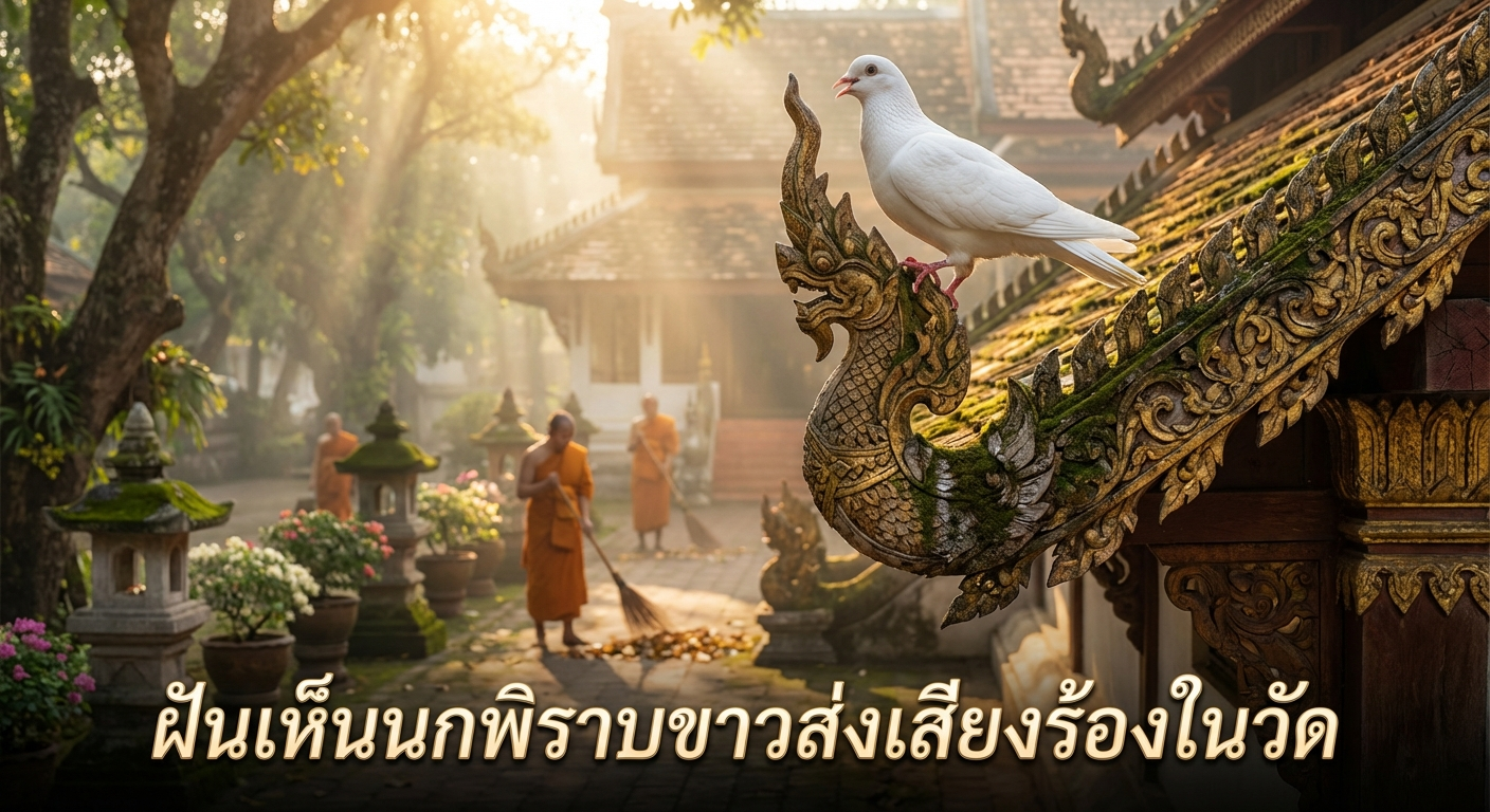 ฝันเห็นนกพิราบขาวส่งเสียงร้องในวัด