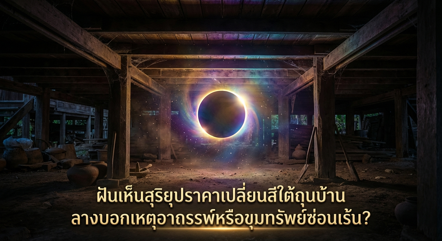 ฝันเห็นสุริยุปราคาเปลี่ยนสีใต้ถุนบ้าน ลางบอกเหตุอาถรรพ์หรือขุมทรัพย์ซ่อนเร้น?