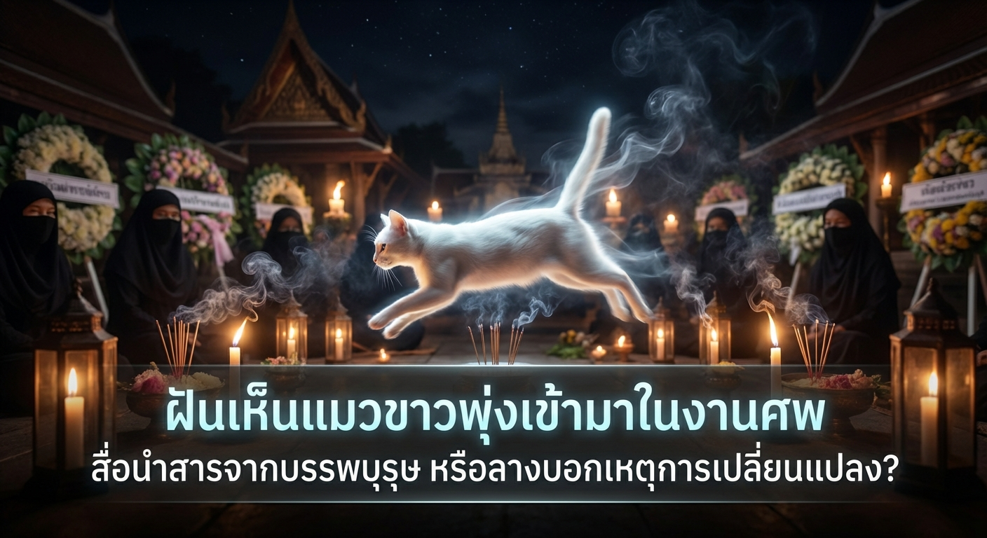 ฝันเห็นแมวขาวพุ่งเข้ามาในงานศพ สื่อนำสารจากบรรพบุรุษ หรือลางบอกเหตุการเปลี่ยนแปลง?