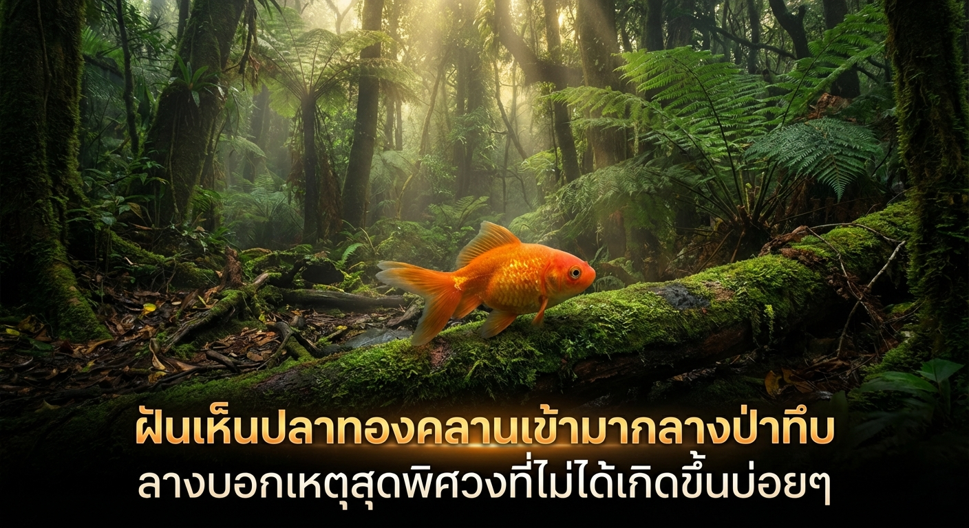 ฝันเห็นปลาทองคลานเข้ามากลางป่าทึบ  ลางบอกเหตุสุดพิศวงที่ไม่ได้เกิดขึ้นบ่อยๆ