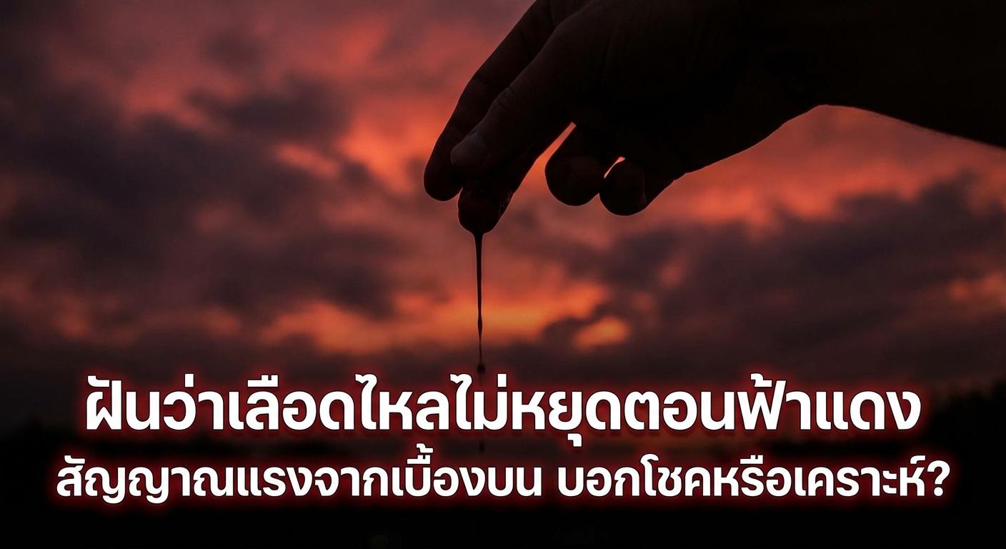 ฝันว่าเลือดไหลไม่หยุดตอนฟ้าแดง สัญญาณแรงจากเบื้องบน บอกโชคหรือเคราะห์?