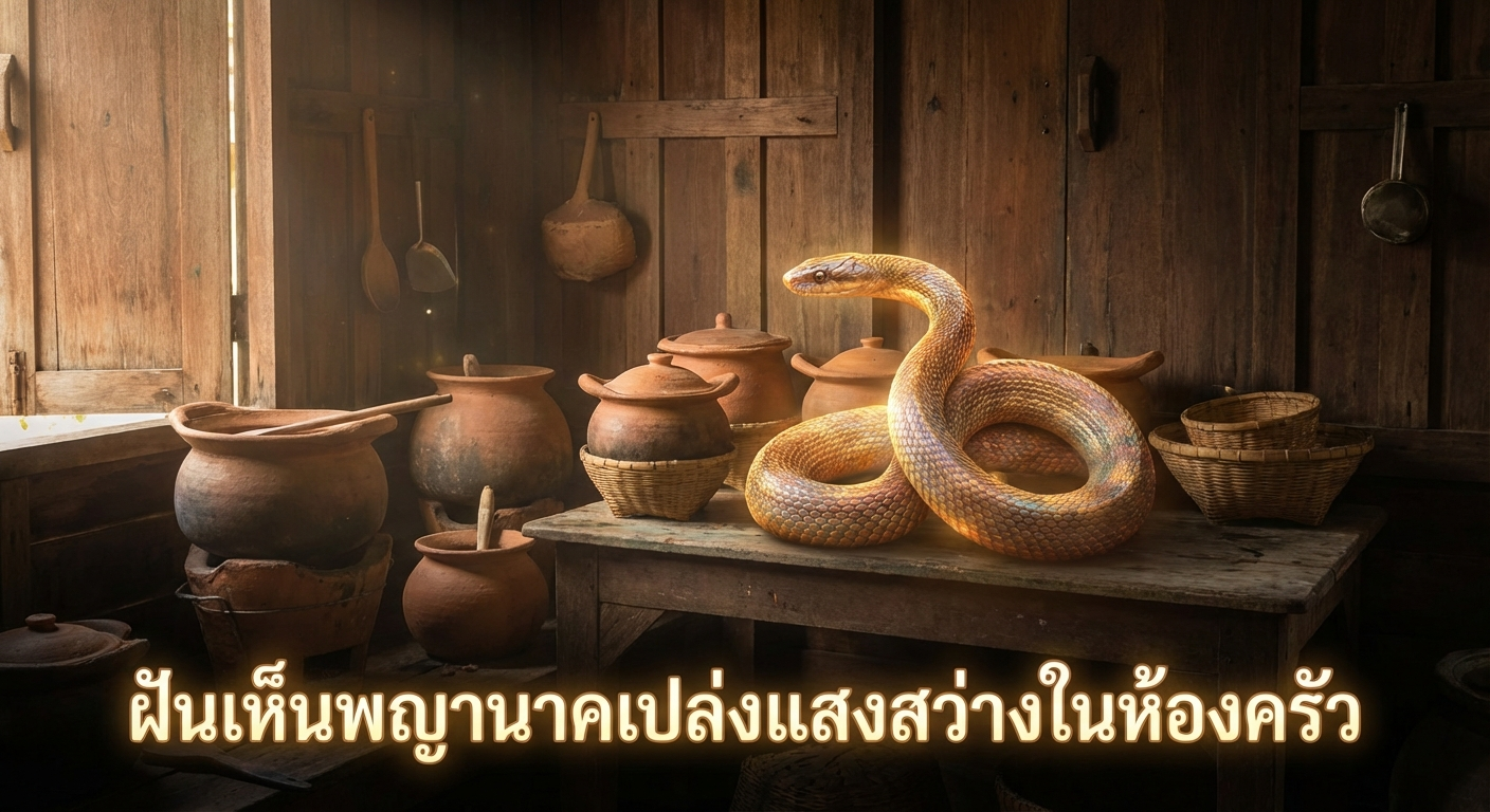 ฝันเห็นพญานาคเปล่งแสงสว่างในห้องครัว