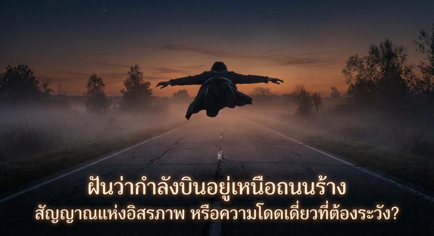 ฝันว่ากำลังบินอยู่เหนือถนนร้าง สัญญาณแห่งอิสรภาพ หรือความโดดเดี่ยวที่ต้องระวัง?