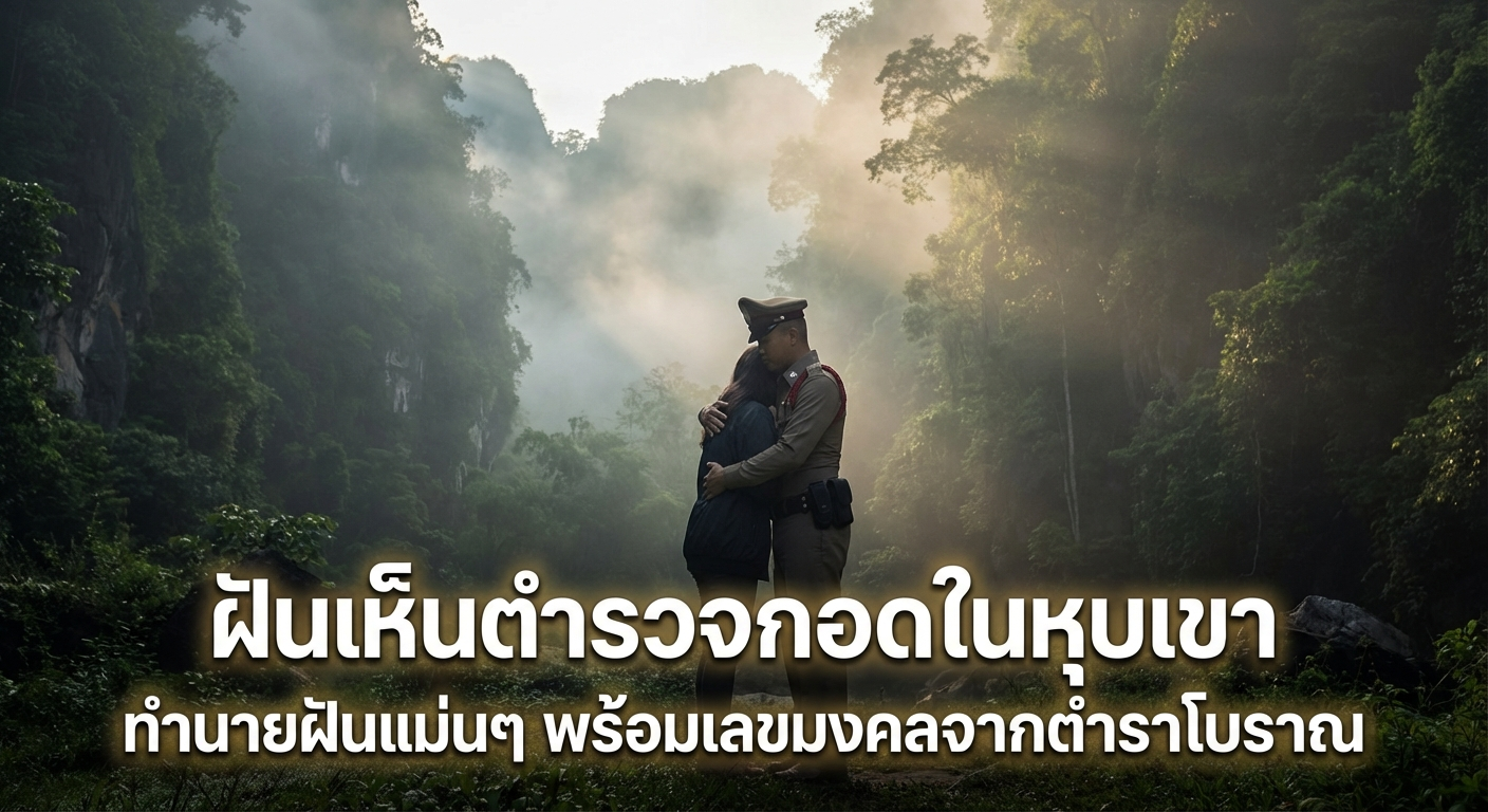 ฝันเห็นตำรวจกอดในหุบเขา ทำนายฝันแม่นๆ พร้อมเลขมงคลจากตำราโบราณ