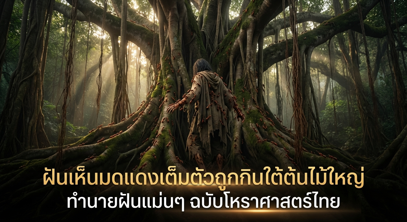 ฝันเห็นมดแดงเต็มตัวถูกกินใต้ต้นไม้ใหญ่ ทำนายฝันแม่นๆ ฉบับโหราศาสตร์ไทย