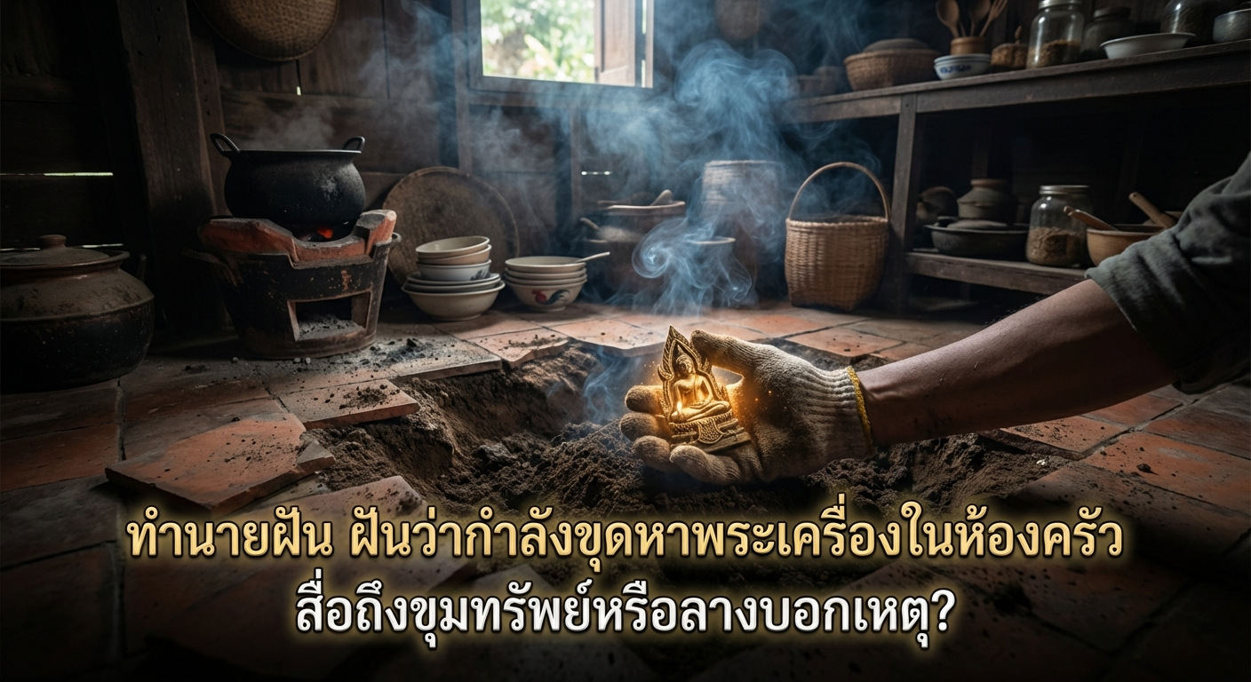 ทำนายฝัน ฝันว่ากำลังขุดหาพระเครื่องในห้องครัว สื่อถึงขุมทรัพย์หรือลางบอกเหตุ?