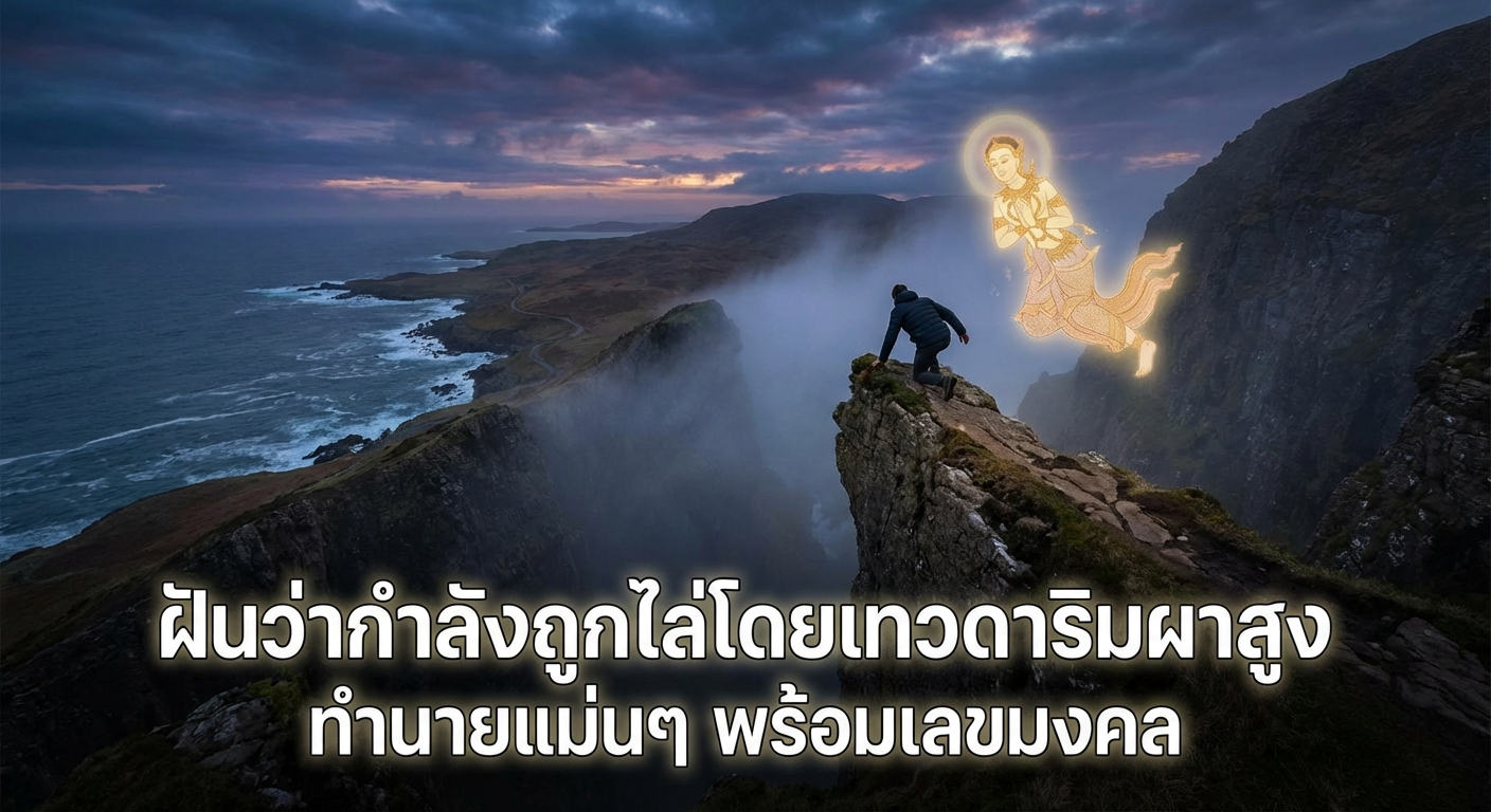 ฝันว่ากำลังถูกไล่โดยเทวดาริมผาสูง ทำนายแม่นๆ พร้อมเลขมงคล