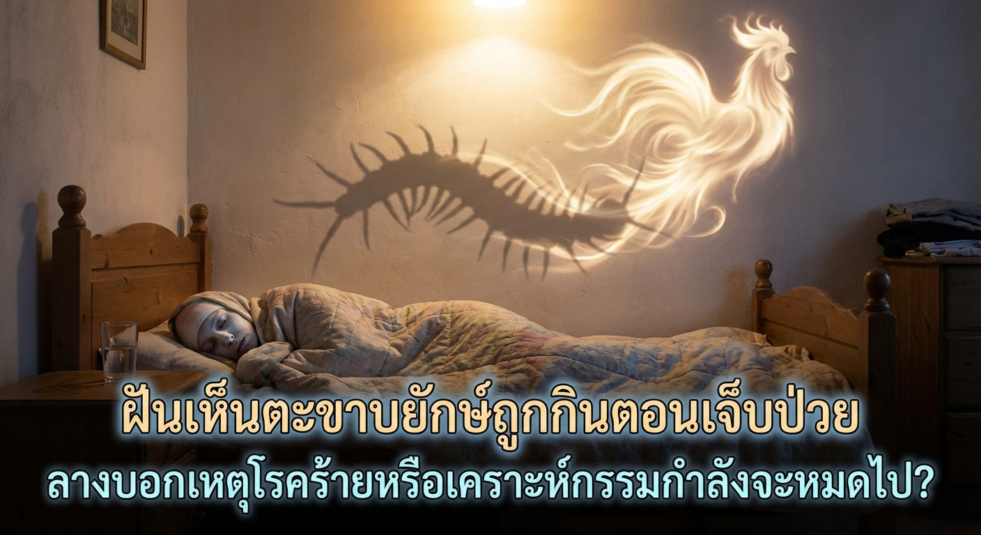 ฝันเห็นตะขาบยักษ์ถูกกินตอนเจ็บป่วย ลางบอกเหตุโรคร้ายหรือเคราะห์กรรมกำลังจะหมดไป?