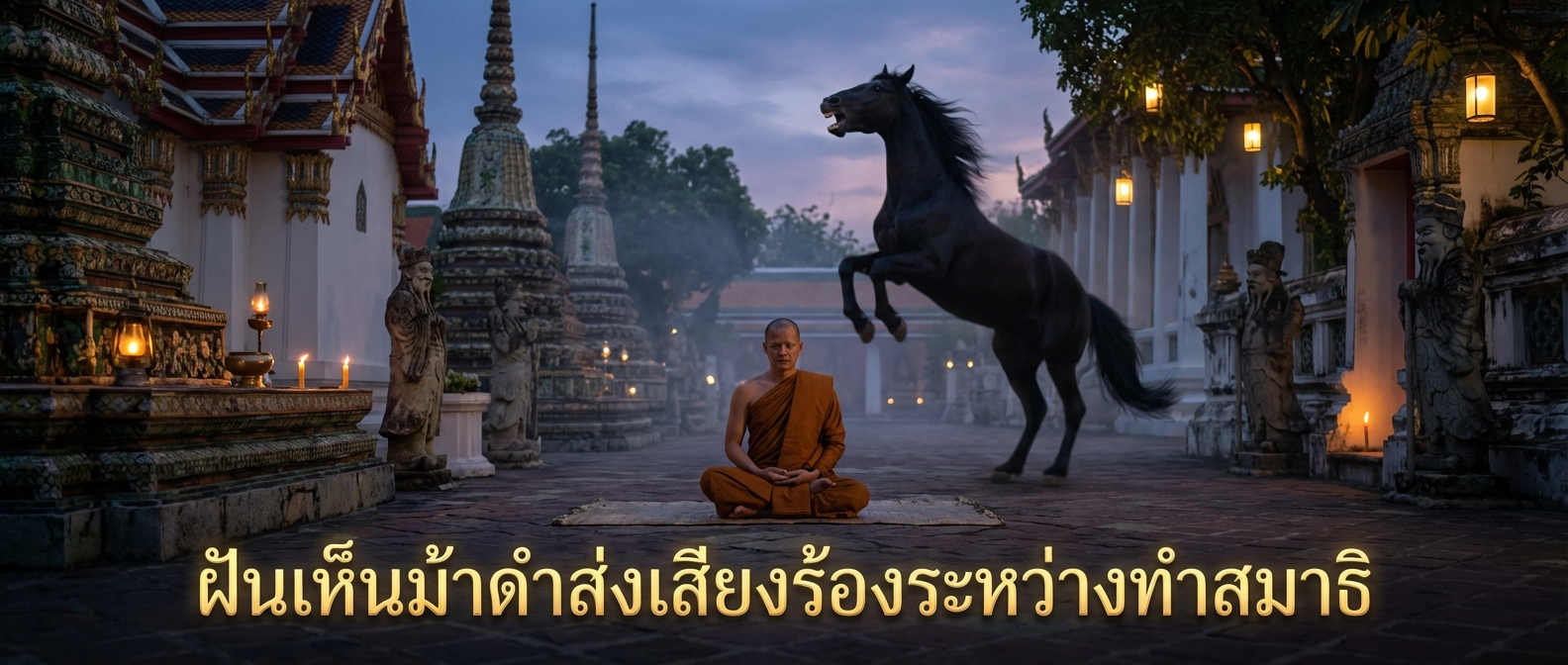 ฝันเห็นม้าดำส่งเสียงร้องระหว่างทำสมาธิ