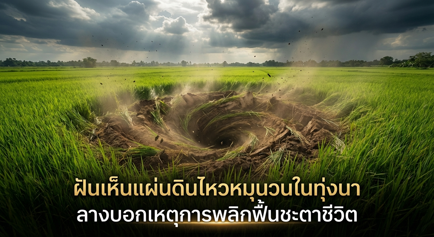 ฝันเห็นแผ่นดินไหวหมุนวนในทุ่งนา ลางบอกเหตุการพลิกฟื้นชะตาชีวิต