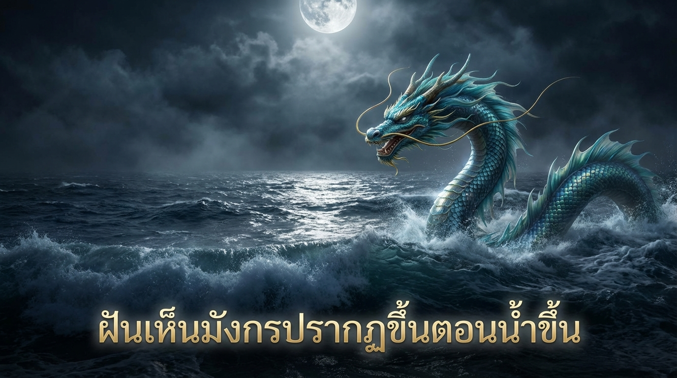 ฝันเห็นมังกรปรากฏขึ้นตอนน้ำขึ้น