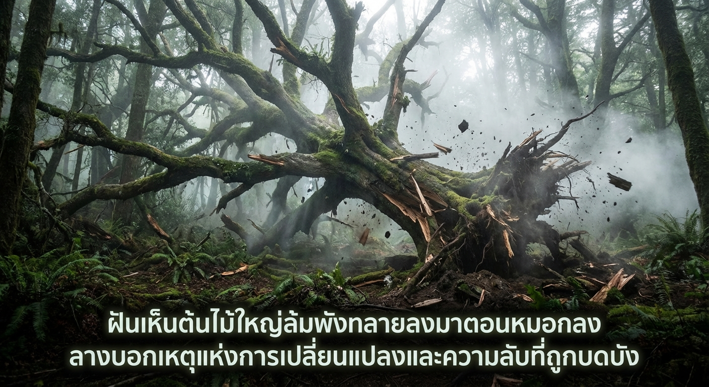 ฝันเห็นต้นไม้ใหญ่ล้มพังทลายลงมาตอนหมอกลง ลางบอกเหตุแห่งการเปลี่ยนแปลงและความลับที่ถูกบดบัง