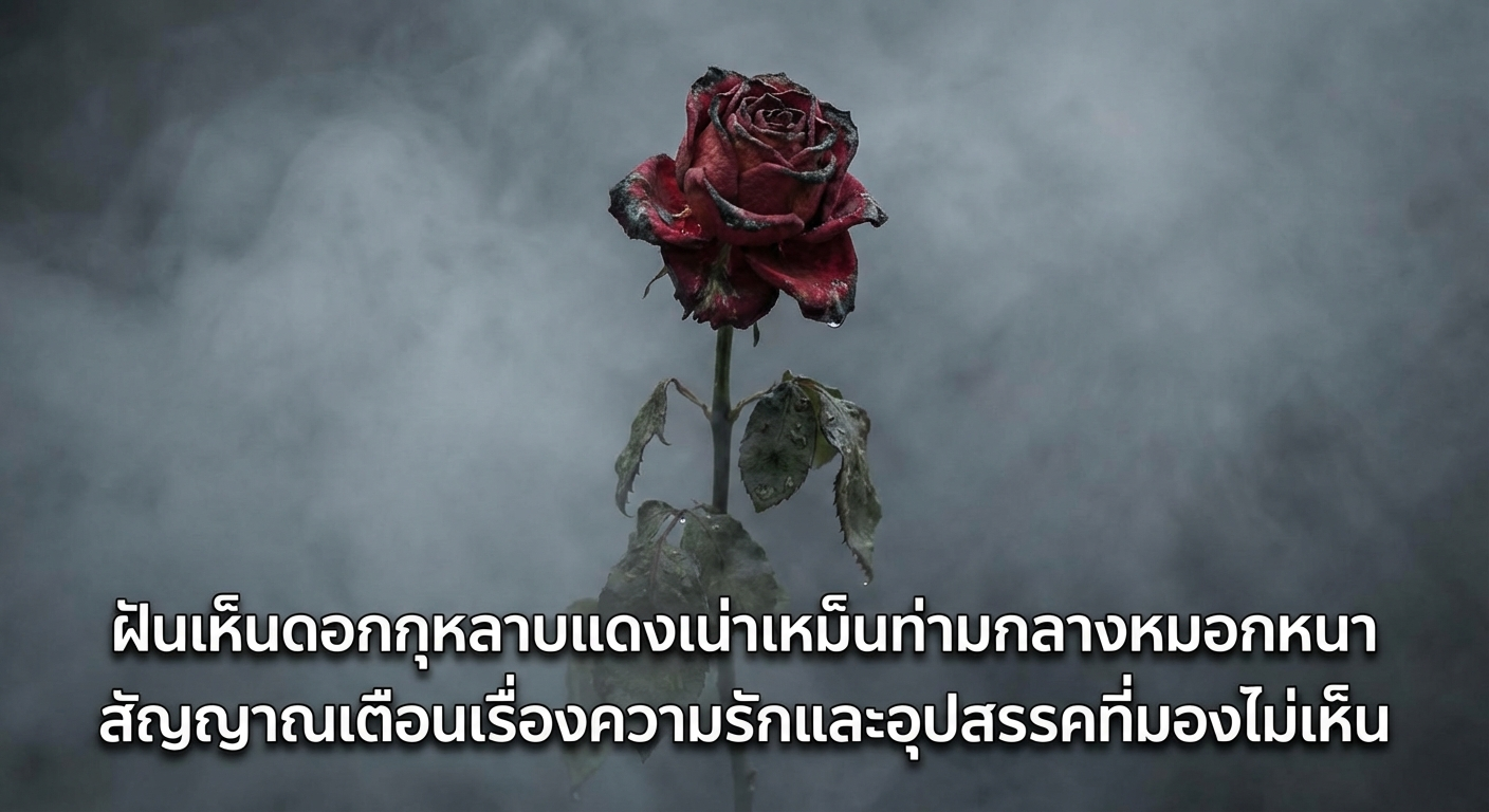 ฝันเห็นดอกกุหลาบแดงเน่าเหม็นท่ามกลางหมอกหนา สัญญาณเตือนเรื่องความรักและอุปสรรคที่มองไม่เห็น