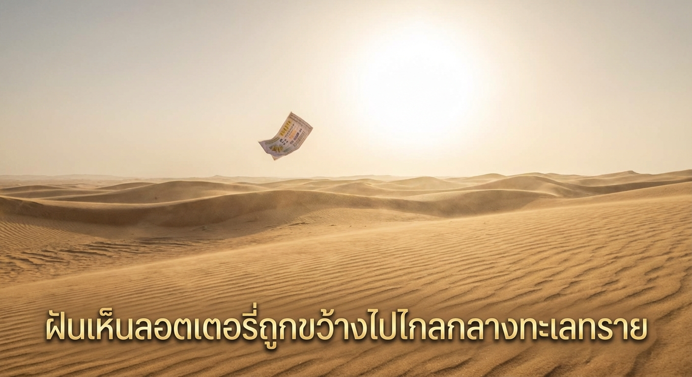 ฝันเห็นลอตเตอรี่ถูกขว้างไปไกลกลางทะเลทราย