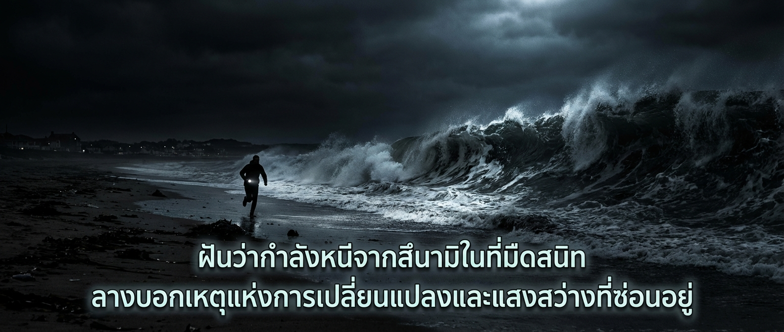 ฝันว่ากำลังหนีจากสึนามิในที่มืดสนิท ลางบอกเหตุแห่งการเปลี่ยนแปลงและแสงสว่างที่ซ่อนอยู่