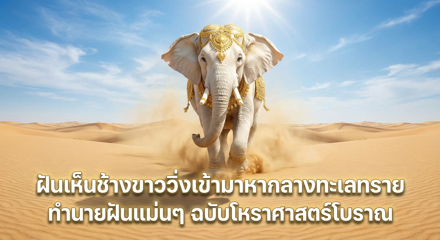 ฝันเห็นช้างขาววิ่งเข้ามาหากลางทะเลทราย ทำนายฝันแม่นๆ ฉบับโหราศาสตร์โบราณ