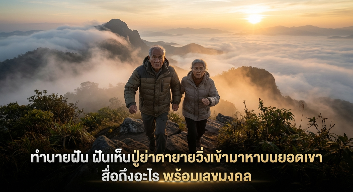 ทำนายฝัน ฝันเห็นปู่ย่าตายายวิ่งเข้ามาหาบนยอดเขา สื่อถึงอะไร พร้อมเลขมงคล