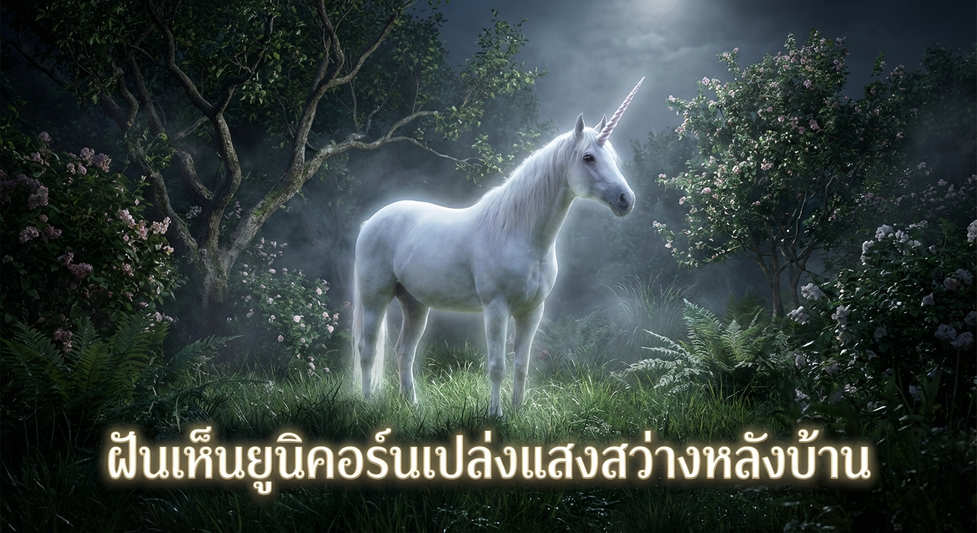 ฝันเห็นยูนิคอร์นเปล่งแสงสว่างหลังบ้าน