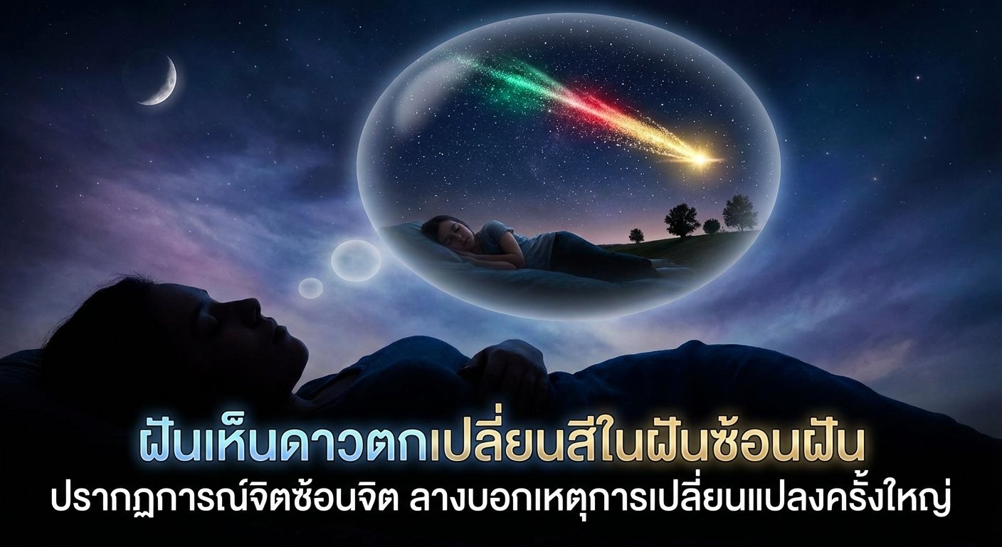 ฝันเห็นดาวตกเปลี่ยนสีในฝันซ้อนฝัน ปรากฏการณ์จิตซ้อนจิต ลางบอกเหตุการเปลี่ยนแปลงครั้งใหญ่